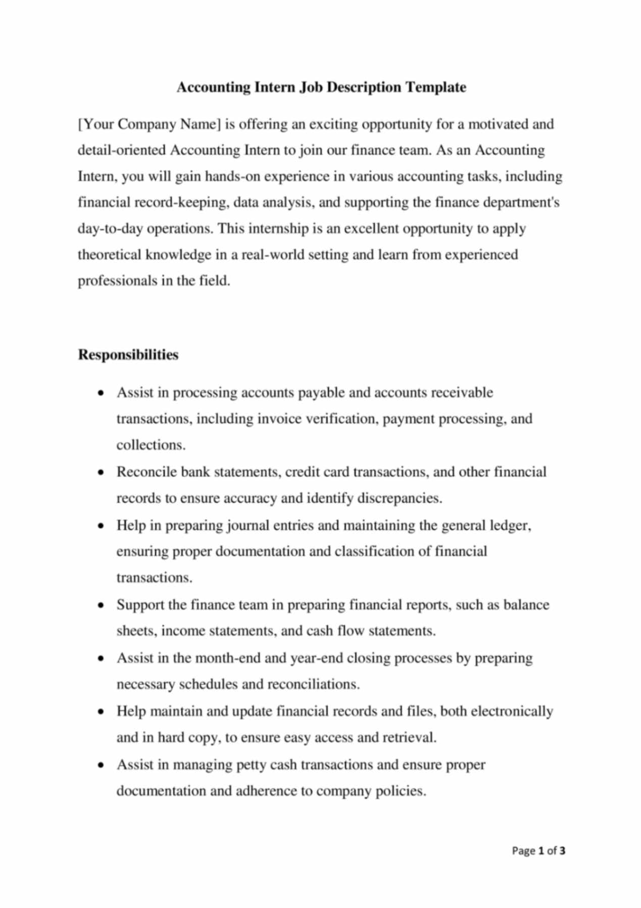Accounting Intern Job Description Template [PDF for 2023]